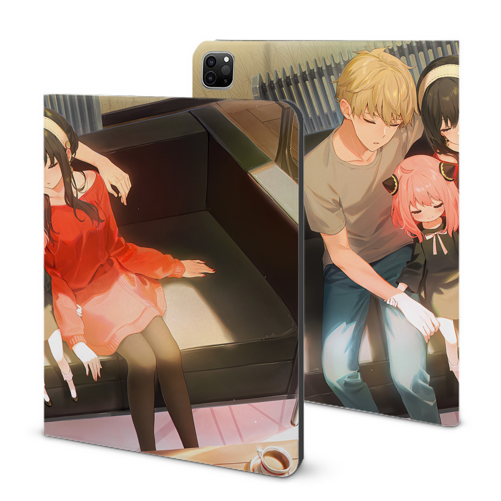 （画像用） SPY×FAMILY间谍家家酒 IPad ケース ブック型 PUレザー TPU 耐衝撃 軽量 薄型 ペン収納なし 全面保護 IPad 各モデル対応
